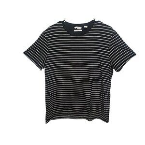 Calvin Klein Liquid Touch Black/White Stripped T-Shirt Mens Large